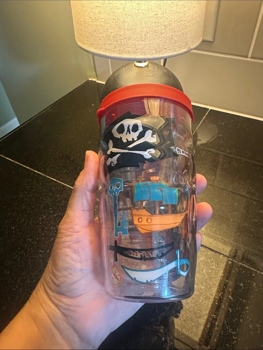 Kids tervis Red-Lid Pirate Graphic Tumbler
